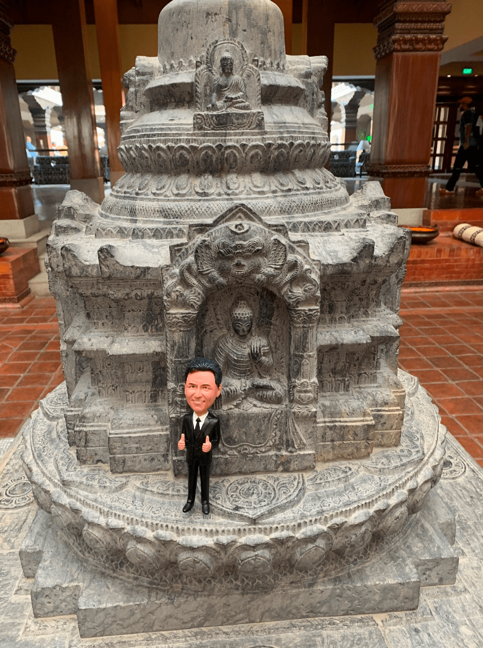 Little Jimmy touring Kathmandu, Nepal and Bhutan