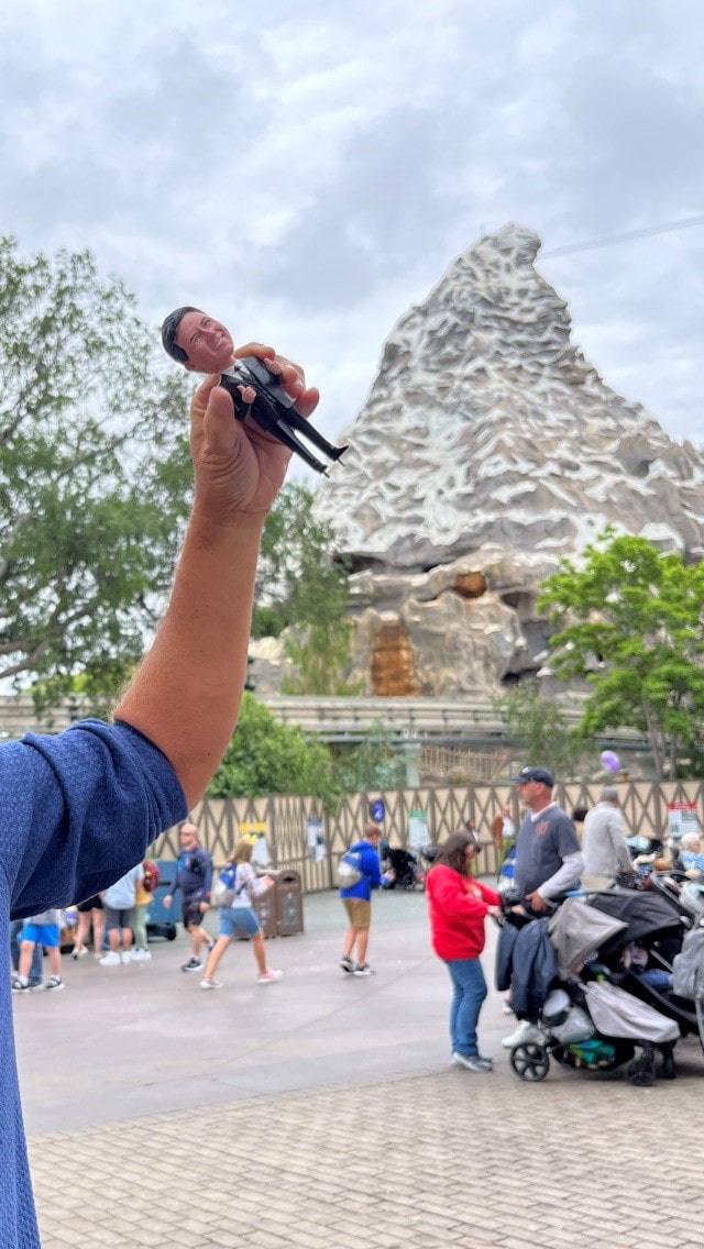 Little Jimmy climbing the Matterhorn at Disneyland