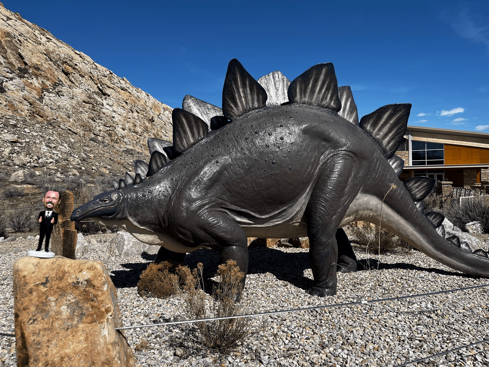 Little Danny visiting the Dinosaur National Monument in Utah