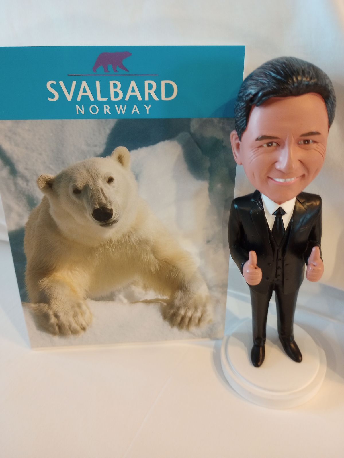 Little Jimmy visiting Svalbard Island, Norway in the Arctic Circle